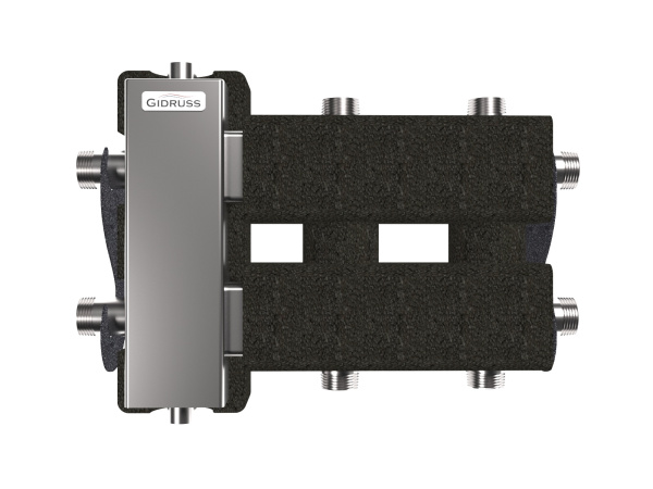 Балансировочный коллектор из нерж. стали в EPP- изоляции BMSS-60-3DU.EPP(котёл G 1″, 1+1+1 контура G 1″,  ″НЕРЖАВЕЙКА″)  NEW